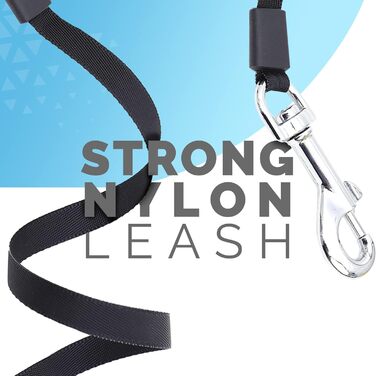Висувна поводок для собак FurDreams – міцний, 5-метровий поводок з надійним затискачем | Нековзний ручка з контролем блокування | Міцний нейлоновий поводок, що не заплутується & гачок для нашийника (Чорний, Великий) Чорний Великий