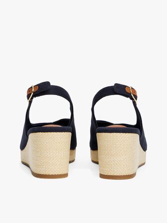 Сандалії жіночі Tommy Hilfiger Flag Mid Wedge Espad SLIN, сині (40 EU)
