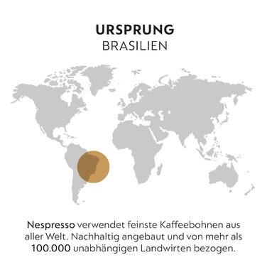 Кава Nespresso Original Paris | Арабіка та Робуста, середнього обсмаження | Ідеально для еспресо | 100 капсул (Ріо-де-Жанейро)