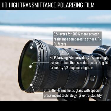 Поляризаційний фільтр Hoya HD Nano MkII CIR-PL 52mm