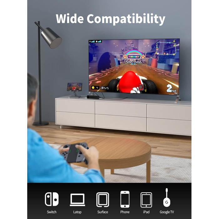 Док-станція USB-C хаб 13-в-1 з підтримкою 2 моніторів 4K HDMI, VGA, Ethernet, USB 3.0/2.0, PD 100W, SD/TF, AUX для Windows/Mac/Dell/HP