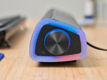 Комп'ютерна акустика Trust Orada USB 2.0, 12W (6W RMS), чорна, з AUX, для ПК, ноутбука, Mac (Саундбар)