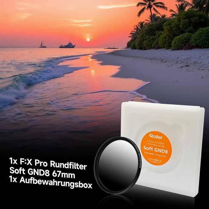Фільтр градієнтний Rollei F:X Pro Soft GND 8 (67 мм) для ландшафтної та архітектурної фотографії