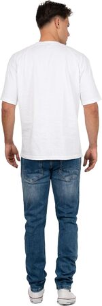 Чоловічі джинси Cipo & Baxx: блакитні джинси з еластаном, 5 кишень, контрастна вишивка (42W/32L)