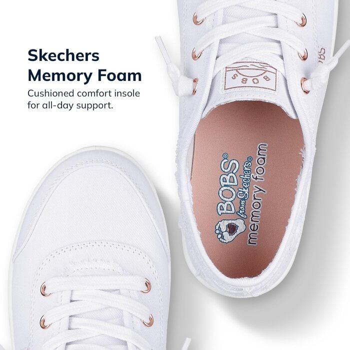 Жіночі кросівки Skechers Bobs B, білі, 40 EU, бавовна