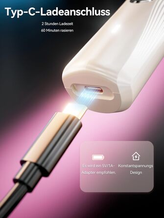 Електричний набір для гоління жінок, багатофункціональний. Ідеально підходить для гоління тіла, зони бікіні, ніг та рук. З USB-C зарядкою та чохлом. Бежевий колір.