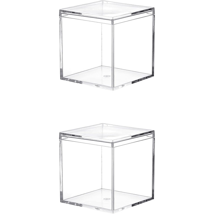 Круглі акрилові контейнери з кришкою, прозорі, 2 шт, 15×2,6 см, для зберігання цукерок, пігулок, намистин, дрібних прикрас