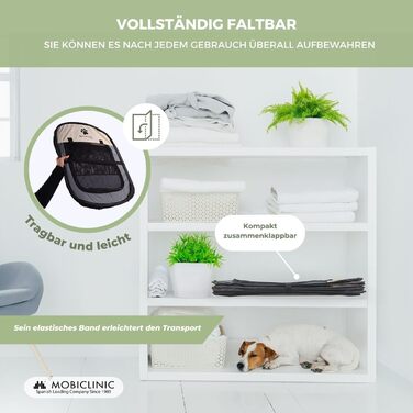Mobiclinic® Pets: Вольєр для цуценят, розкладний, 114x114x58 см, Scooby, 2 входи, 8 вікон, сірий
