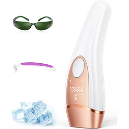 Пристрій для епіляції IPL з охолодженням, 21J та 9 рівнів потужності, 999,900 імпульсів, для жінок, тіло, ноги, зона бікіні, під пахвами