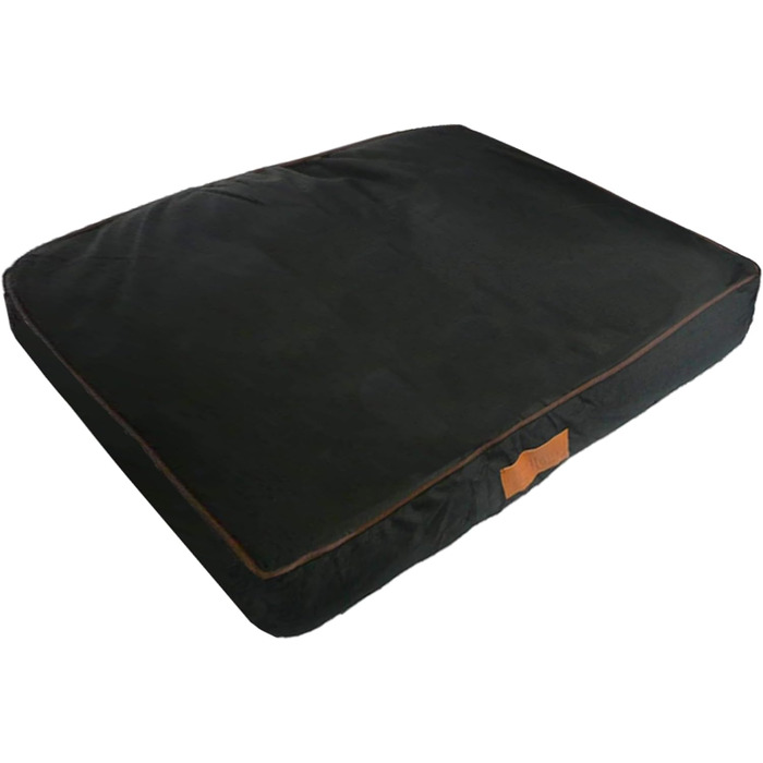 Ортопедичне ліжко для собак Ellie-Bo з Memory Foam, чорне, вологостійке, для клітки 76 см, розмір M - [71 x 48 x 6 см]