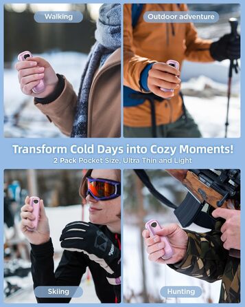 Електричні грілки для рук EasyAcc 10000mAh, 2 шт. з LED-дисплеєм, 3 режими нагріву, для кемпінгу, полювання, Рейно