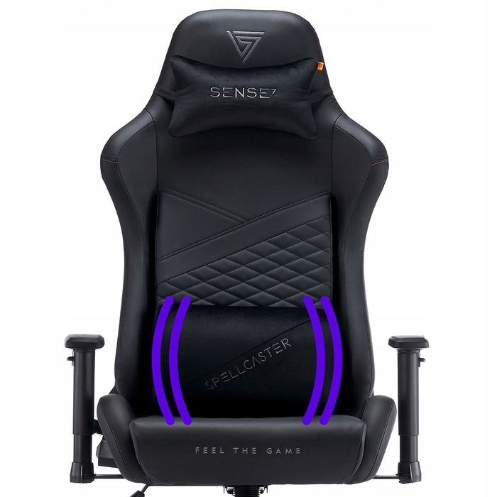 Ігрове крісло Sense7 Spellcaster Senshi Edition XL, штучна шкіра, чорне