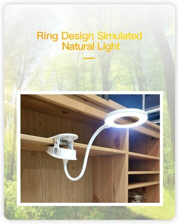 Лампа-прищіпка Frog Department Store, акумуляторна, для читання, 3 режими яскравості, USB-зарядка