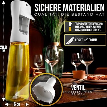 Розпилювач для олії 2 шт. для кухні, гриля та Airfryer - Оливкова олія, спрей для салатів, дозатор для олії та оцту