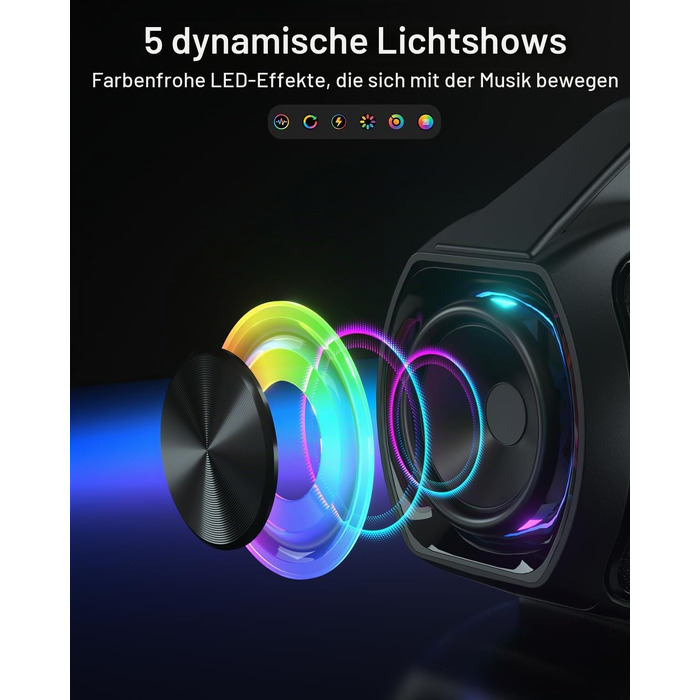 Bluetooth колонка портативна 120W з басами, водонепроникна IP65, підтримка DSP/TWS/AUX/TF/BT5.4, для вечірок та пляжу (Чорна)