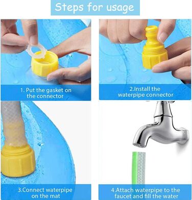Dog pool for dogs, splash pool for pets, 100cm foldable sprinkler and splash play mat, dog splash pool, summer toy, spray cushion garden outdoor portable sprinkler