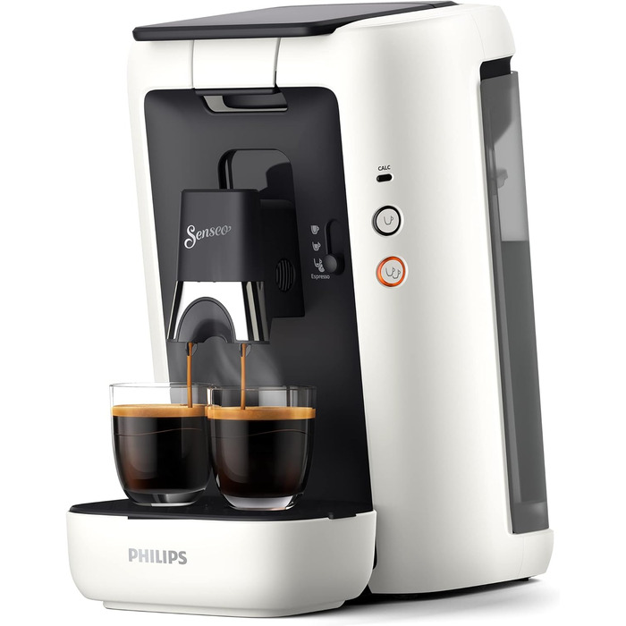 PHILIPS Senseo Maestro STAR Coffee Pad Machine – Intense Plus Technology, Perfect Espresso Quality, 1.2L Water Tank, Environmentally Friendly Design, Memo Function, Descaling Indicator (CSA260/10) White