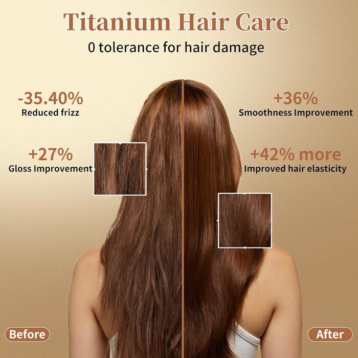 Бездротовий випрямляч для волосся 2-в-1 з акумулятором 5000mAh, міні-випрямляч для подорожей, випрямлення та завивання, портативний, швидкий нагрів 210°C/410°F, колір: коричневий, бренд: Urban Ol