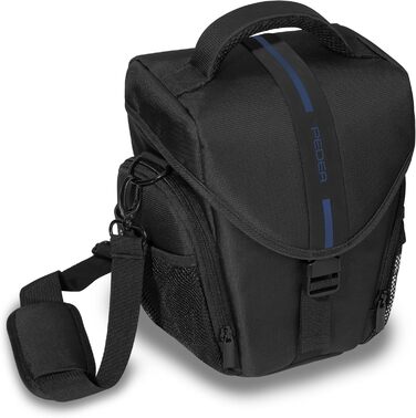 Сумка для камери Pedea Essex для DSLR/SLR камер, системних камер, об'єктивів та аксесуарів з дощовиком, розмір M (синій)