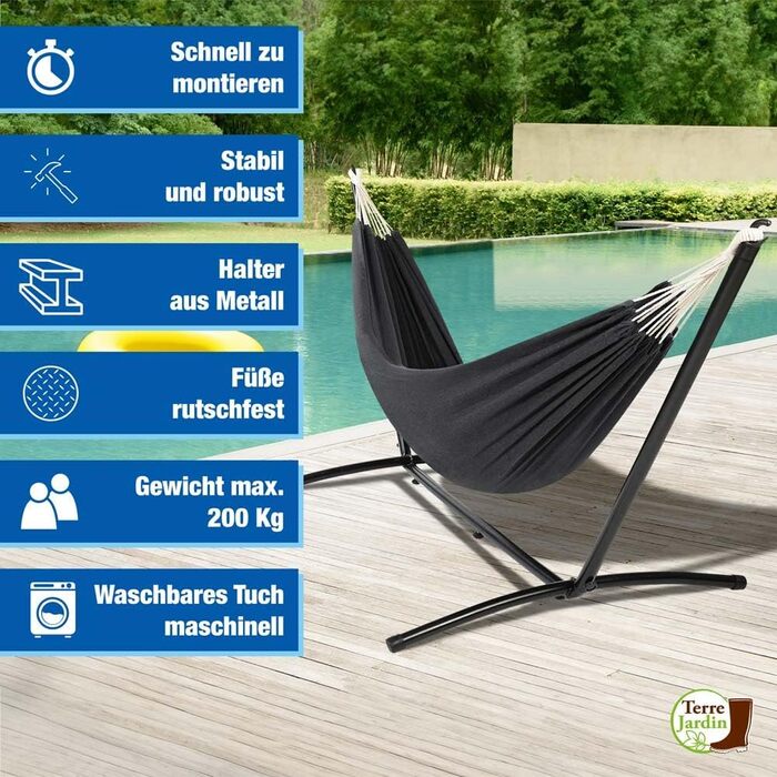 Гамак металевий TERRE JARDIN ZenCool для відпочинку на вулиці