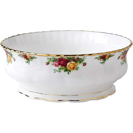 Сервірувальна миска Royal Albert Old Country Roses 28 см, біла з квітковим принтом