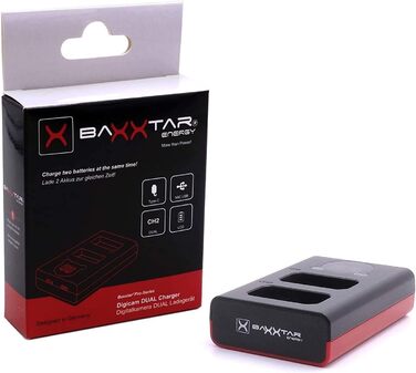 Акумулятор Baxxtar 2X DMW-BLG10E для Panasonic Lumix (з USB зарядним пристроєм та LCD дисплеєм)