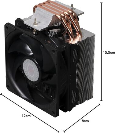 Кулер CPU Cooler Master Hyper 212 EVO V2 з підтримкою LGA1700, 4 теплові трубки, RGB-вентилятор SF120R, підтримка Push-Pull