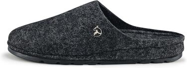 Чоловічі фетрові тапочки ESTRO - теплі зимові халапи з гумовою підошвою (45 EU, чорний)