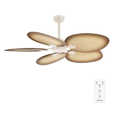 Стельовий вентилятор Cecotec EnergySilence Aero 5200 Palm DC 132 см з пультом, таймером, 6 швидкостей, режим зима/літо, регульована висота
