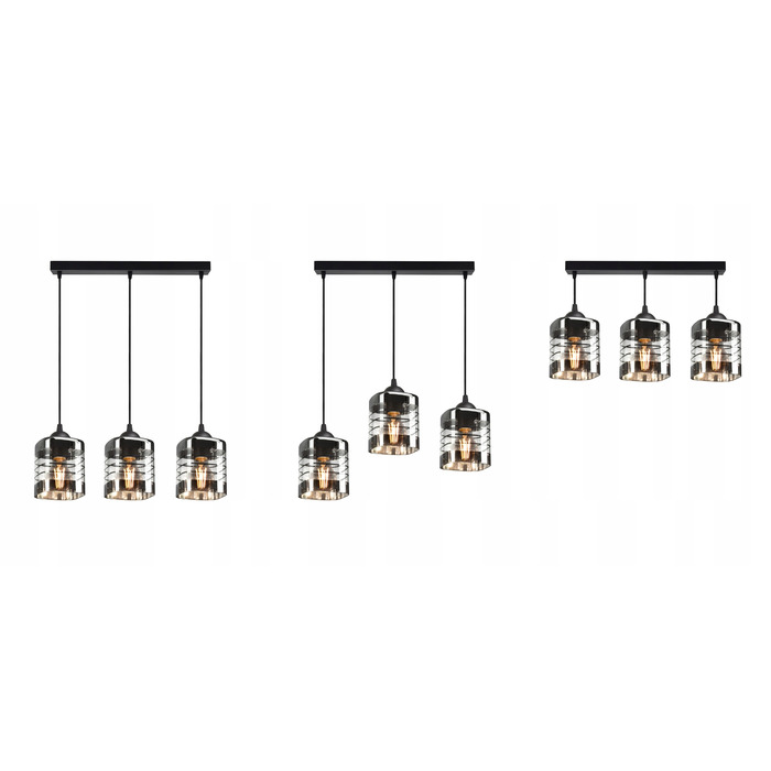 Підвісна скляна люстра Luxolar на 3 цоколі E27, сучасний стиль