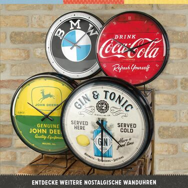 Ретро настінний годинник Nostalgic-Art Vespa Ø31 см, ліцензія, великий кухонний годинник у вінтажному стилі, подарунок для фанатів скутерів
