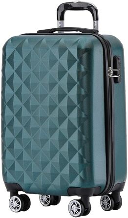 Чемодан-валіза Beibye Zwillingsrollen 2066 з жорстким корпусом, набір - L-XL (Темно-зелений, M)