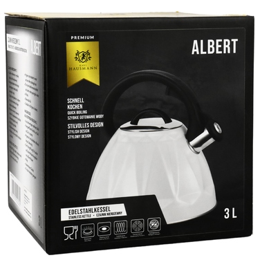 Класичний сталевий чайник Karl Hausmann 3 л (бежевий, синій, сірий)