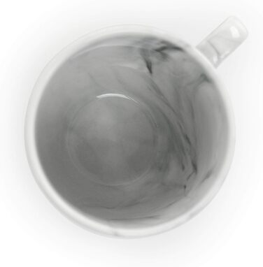 Набір посуду Elama, 16 предметів, чорно-білий мармур, глянцевий