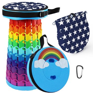 Складний туристичний стілець Alevmoom, телескопічний, для кемпінгу, риболовлі, BBQ, 600lbs, колір: зелений (хмара)