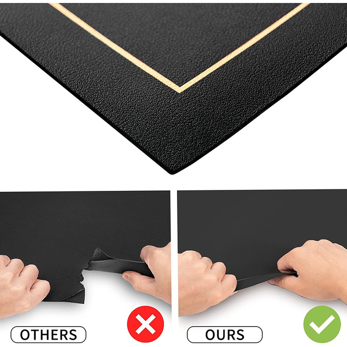 RIWNNI Placemats PU Leather 6-Piece Set, Placemats and Coasters Set, Washable Leather-Look Placemats, Waterproof Non-Slip Heat-Resistant Faux Leather Table Placemats, 41x31cm Table Mat, Light Gray