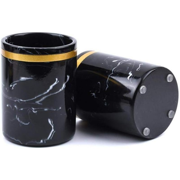 Набір аксесуарів для ванної кімнати, 5 шт., чорний, люкс, мармуровий малюнок, зубна щітка, дозатор мила, стакан, мильниця