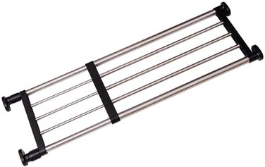 Hershii Extendable Closet Shelf Retractable Organizer Adjustable Closet Organizer Pull-out Closet Divider Rod Closet Metal Storage, for Closet, Kitchen, Bathroom, Black (84-117.5cm/33.07-46.26inches)