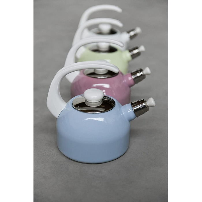 Riess, 0543-118, Flötenkessel Plus, CLASSIC- NILGRÜN, Capacity 2 Liters, triple enameled, Enamel, green, Induction