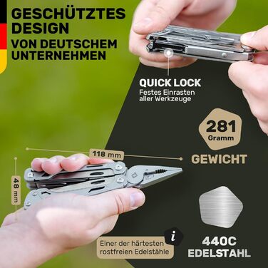 Мультитул Forge Pro Standard: 28 функцій, нержавіюча сталь. Мультифункціональний ніж для кемпінгу та виживання