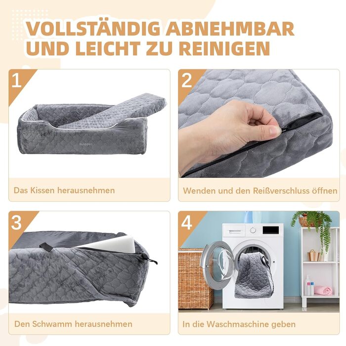 AutoZen Dog Car Seat for Medium to Large Dogs up to 54 lbs - Washable & Removable Pet Seat Cover for Back Seat, Grey
