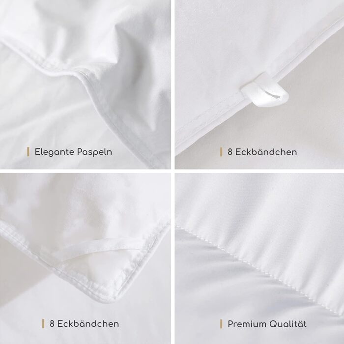 Homyrium Down Comforter 155x220 All-Season Comfort Bedspread 155x220 Down Warm Feather Comforter 50% Down Fill Weight 900 gr, Oeko-TEX and RDS Certified 155x220 cm All-Season Comforter - White
