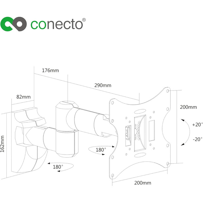 Кріплення для монітора Conecto Wandhalterung SA-CC50252-V2, 42