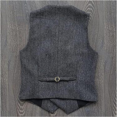 Костюм-двоєник для чоловіків, твідовий жакет та жилет, для весілля та друзів нареченого (L, шампань)