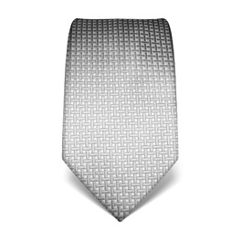 Краватка чоловіча Vincenzo Boretti, шовк, картатий візерунок, 8 см, сіра - для костюма та сорочки, діловий стиль, весілля