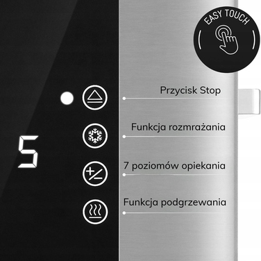 Тостер LEBENLANG LBL9898, сріблястий/сірий, 850 Вт