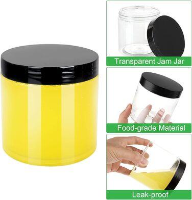 Набір контейнерів для зберігання 16 шт. по 500 мл з кришкою, BPA-Free, прозорі пластикові контейнери для продуктів та солодощів