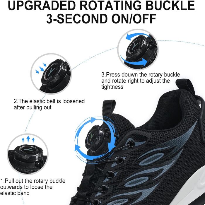 Черевики робочі захисні чоловічі жіночі легкі спортивні дихаючі з металевим носком унісекс 36-46EU (43 EU, сірий, на кнопці)