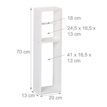 Relaxdays Toilet Paper Holder in White