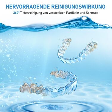 Ультразвуковий очищувач для стоматології 50kHz, 250мл з УФ-лампою (6 ламп) для брекетів, кап, ретейнерів, зубних протезів, елайнерів та ювелірних виробів, чорний